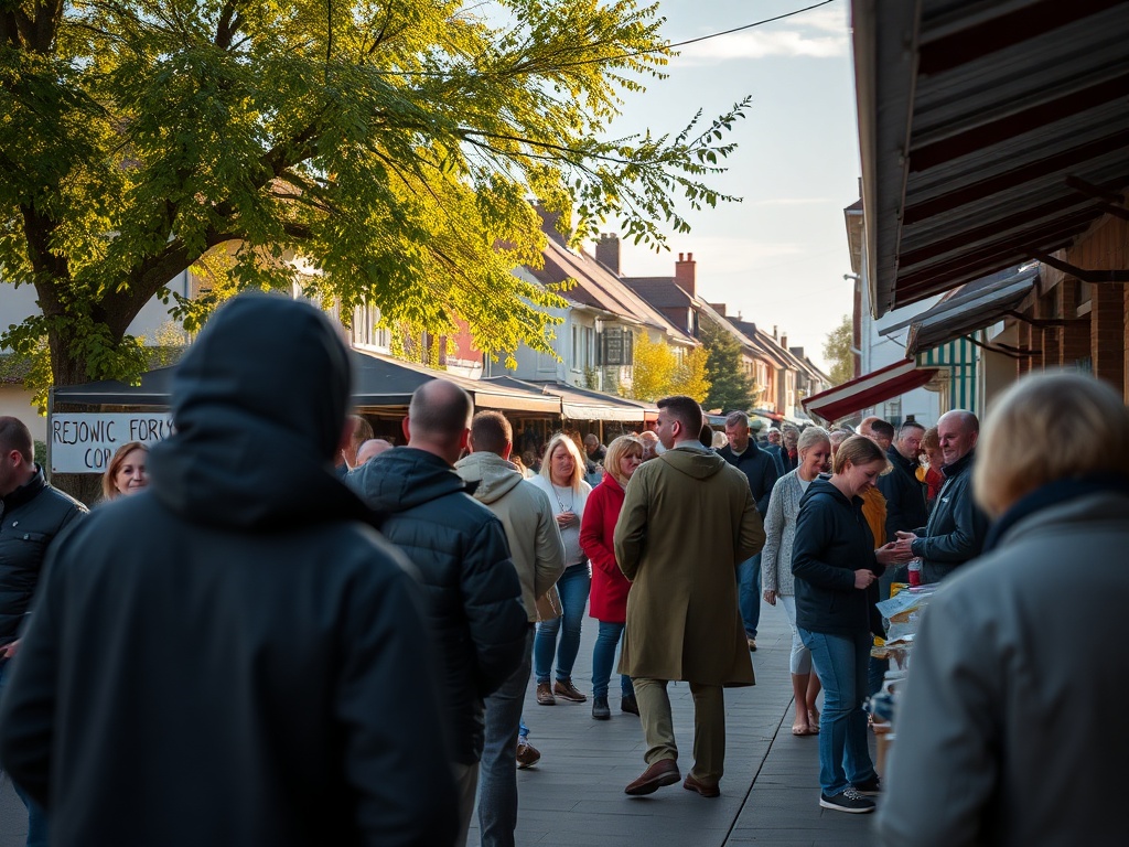 Widok na centrum miasta Rejowiec Fabryczny z charakterystyczną zabudową