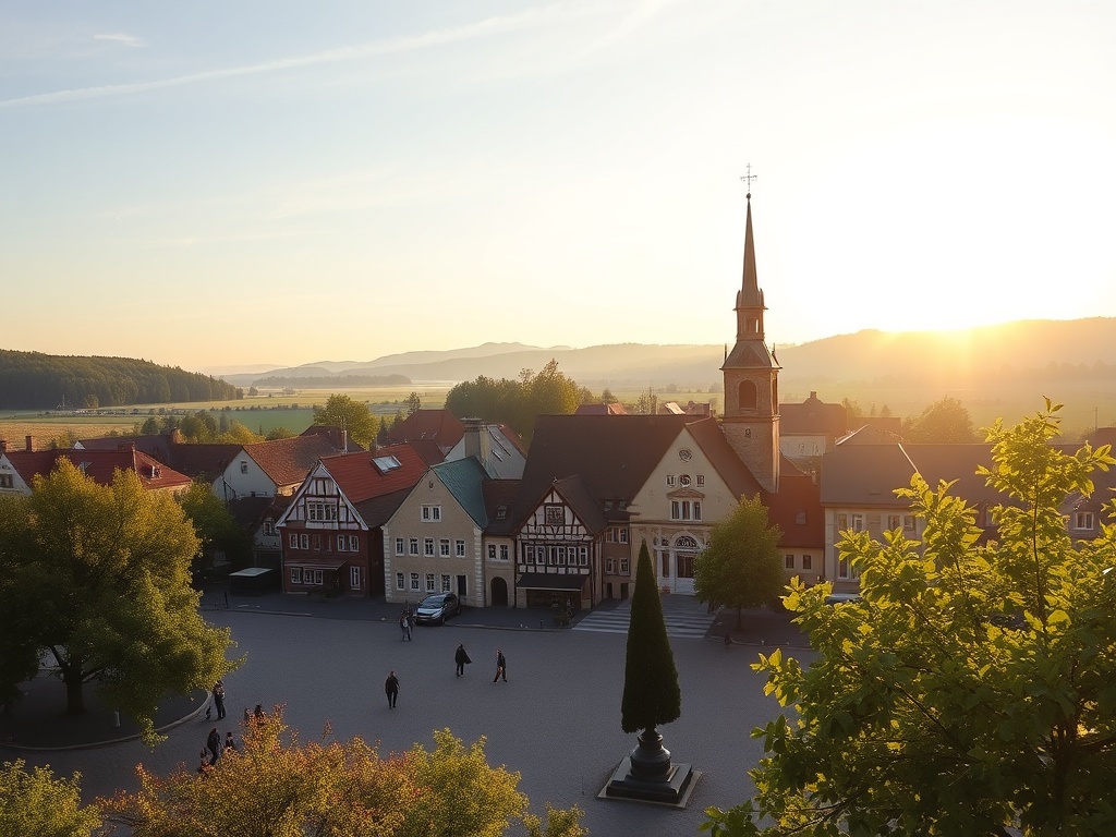 Malowniczy widok na budzącą się do życia przyrodę w Rejowcu Fabrycznym wiosną.