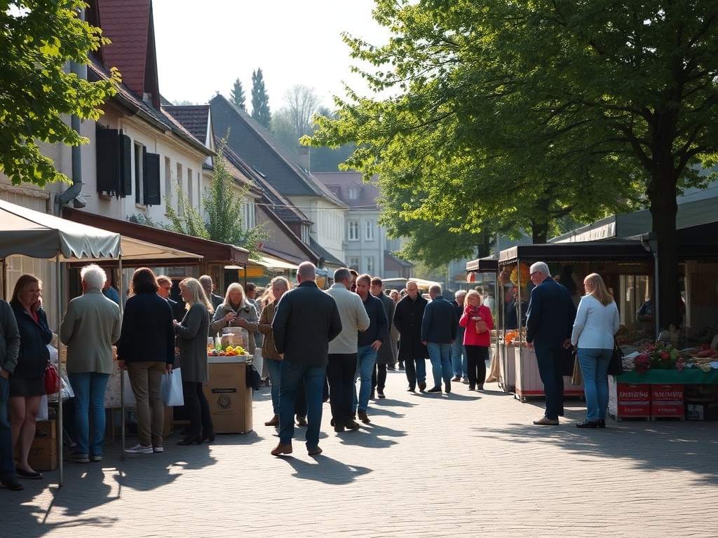 Ilustracja symbolizująca Dzień Ziemi z elementami przyrody i miasta Rejowiec Fabryczny w tle.