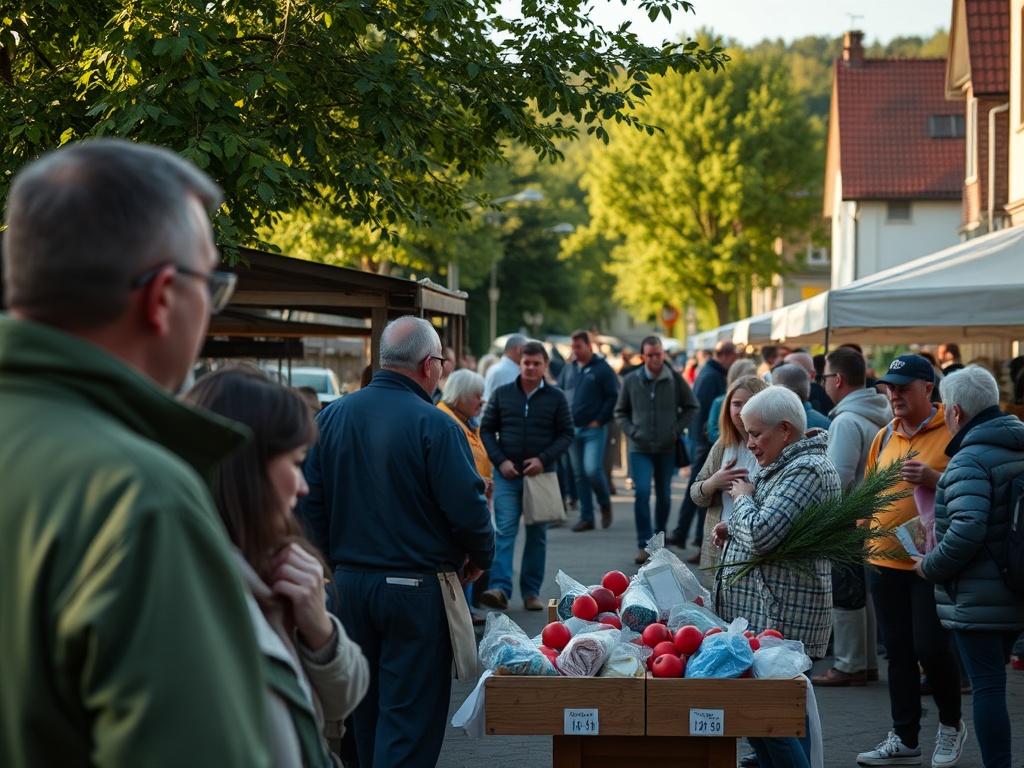 Uśmiechnięci ludzie odpoczywający na zielonej trawie w parku podczas majowego pikniku w Rejowcu Fabrycznym.